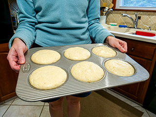 Batter is ready to go into the oven